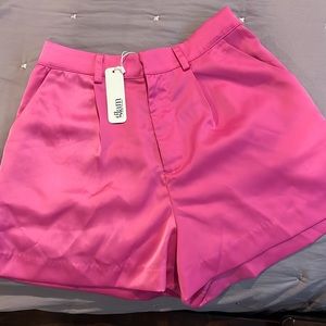 Hot pink high waisted shorts